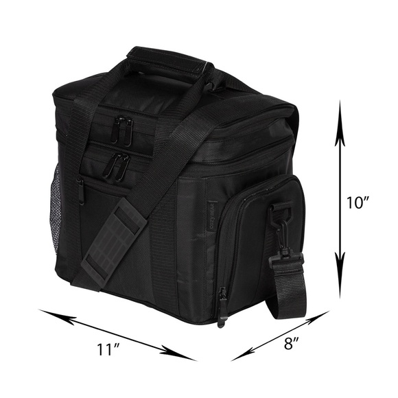 Black Insulated Lunch Cooler Bag - Picture 2 of 7